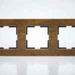 Plaque de finition bois massif noix 3 postes