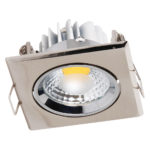 Spot LED downlight 3W carré Mat chrome