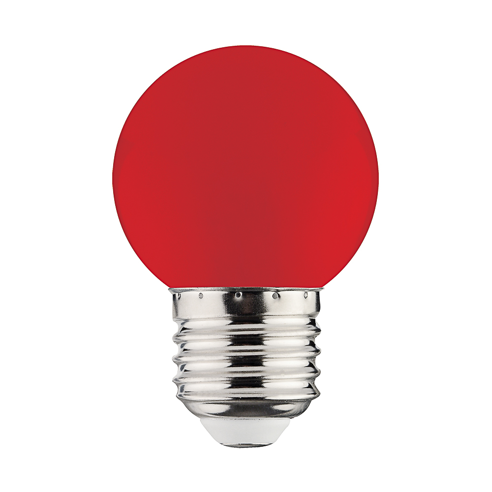 Ampoule globe Led Rouge 1W E27 220240V / 5060Hz Distock.fr Top prix!