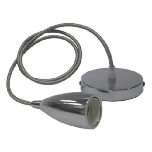 Suspension câble (1m) Edison chrome