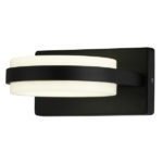 Applique LED 12W noir avec un éclairage indirect vers le haut et le bas