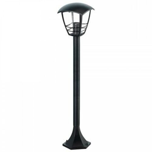 potelet noir mat hauteur 84cm douille e27 style contemporain