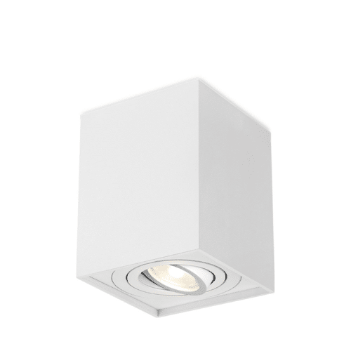 Plafonnier alu carré GU10 35W Blanc