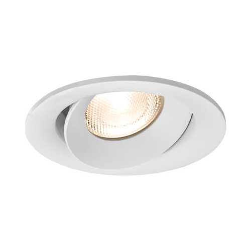 Fixation spot, rond, blanc, orientable, diamètre 95mm, aluminium