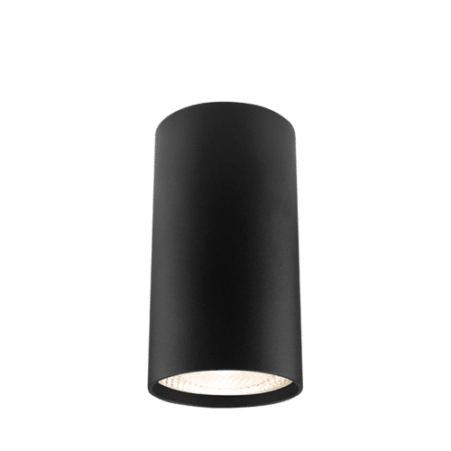 Plafonnier alu rond GU10 35W noir
