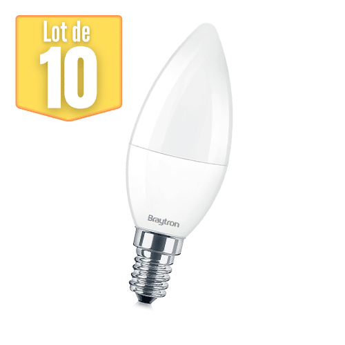 Lot de 10 ampoules LED flamme 6.5W