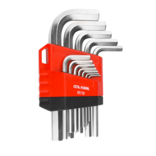 Jeu de 12 clés Allen hexagonales