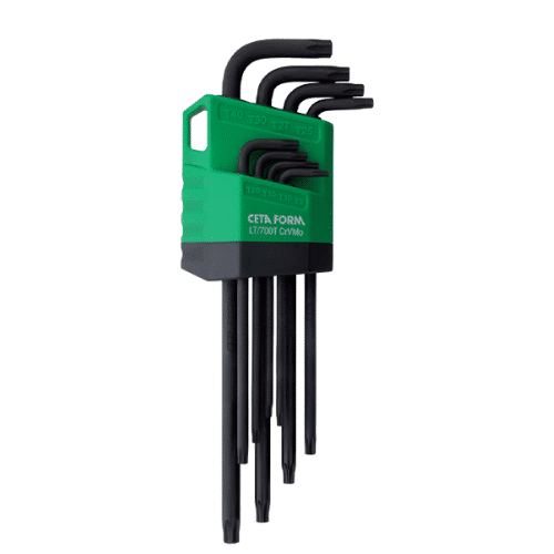 Jeu de 8 clés Torx inviolables, L bras long