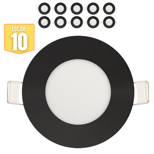 Lot de 10 Dalles LED Noir