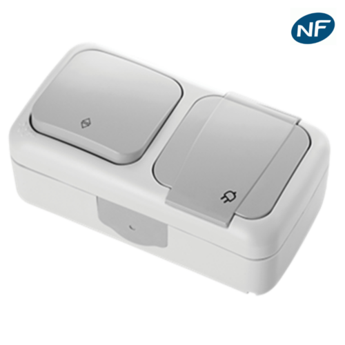 Va et vient + Prise 2P+T étanche IP54- Viko by Panasonic