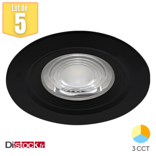 Lot de 5 spots LED encastrables étanches 3en1