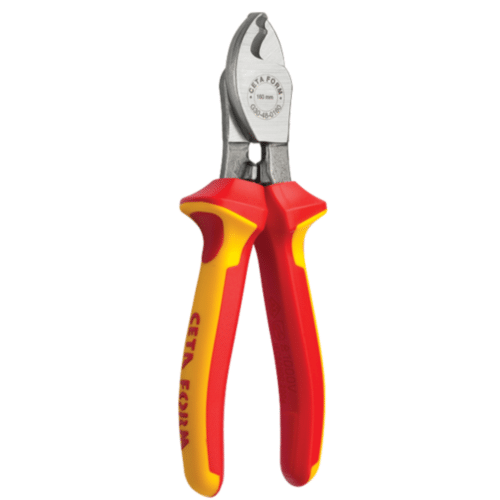 Pince coupe-câble CETAFORM 1000V, 160 mm, manchons red et jaune ergonomiques pour isolant électrique.