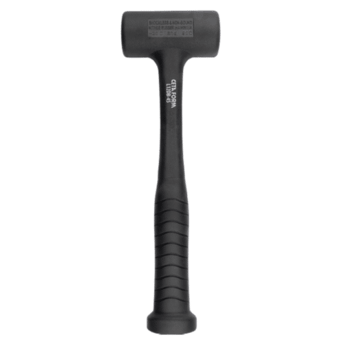 Marteau anti-rebond L.305mm avec manche noir à rainures et tête robuste, outil de frappe