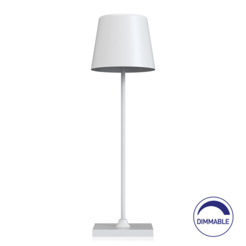 Lampe de table rechargeable blanc
