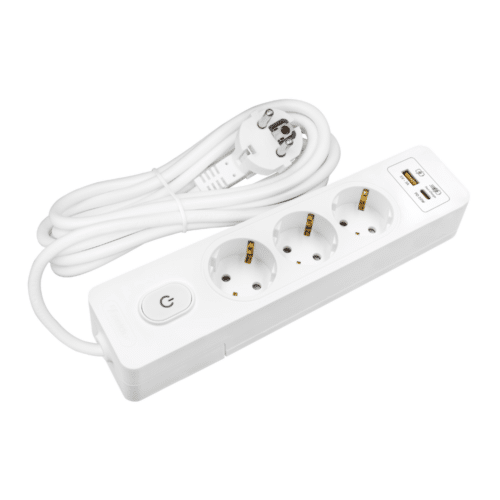 Multiprise SELDUR G3TH32B, 3 prises + interrupteur, USB A+C charge rapide 20W,