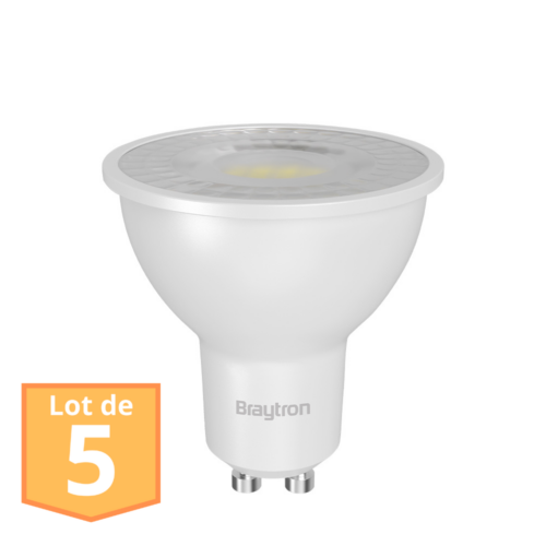 Lot de 5 Ampoules LED GU10 Braytron