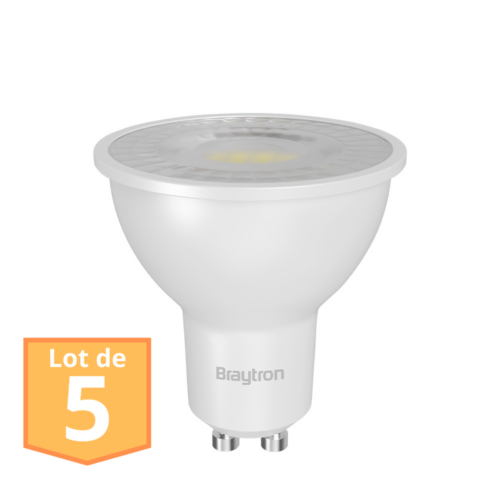 Lot de 5 Ampoules LED GU10 Braytron