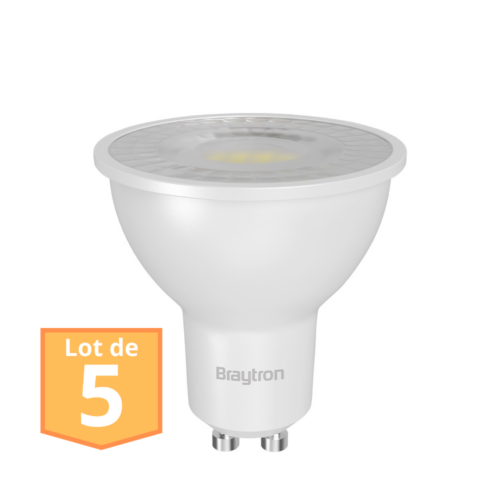 Lot de 5 Ampoules LED GU10 Braytron