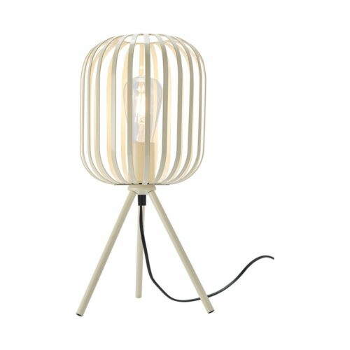 Lampe de table décorative en métal beige 1xE27 – Éclairage d’appoint au style naturel pour bureaux et chambres