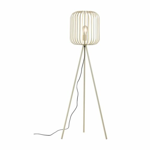 Lampadaire décoratif beige en métal 1xE27 – Éclairage d’ambiance chaleureux pour salon, chambre ou coin lecture