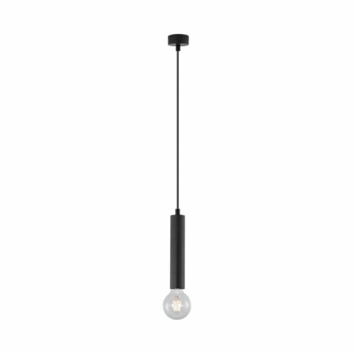 Suspension noire en métal 1xE27 – Luminaire suspendu décoratif intérieur
