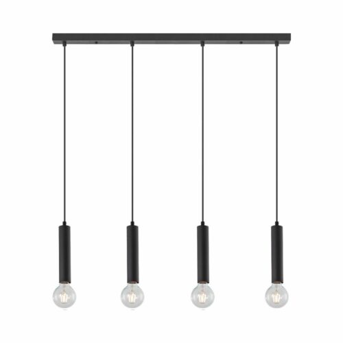 Suspension décorative noire 4xE27 en métal – Luminaire moderne intérieur BV04-00052