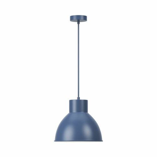 Suspension décorative en métal bleu mat avec douille E27 – Luminaire suspendu intérieur – Modèle BV05-00043
