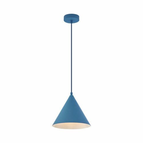 Suspension décorative métal bleu avec douille E27 23W – Modèle BV05-00063 – Luminaire design intérieur IP20