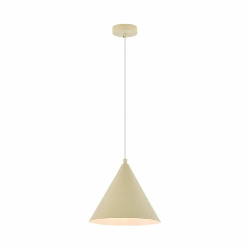 Suspension décorative en métal beige avec douille E27 – Modèle BV05-00064 – Luminaire design intérieur IP20