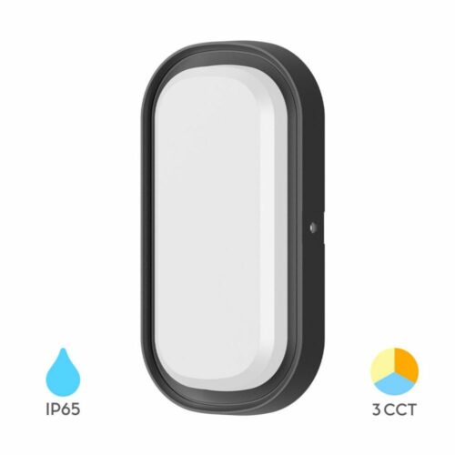 Applique extérieure LED noire 18W IP65 – Éclairage puissant pour façades et espaces publics