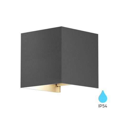 Applique murale extérieure carrée aluminium avec douille G9 IP54