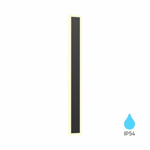 Applique murale LED extérieure 18W IP54 – Luminaire noir en aluminium à lumière blanc chaud 3000K