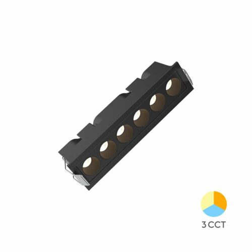 Spot LED encastrable BRAYTRON 9W 3in1 avec température réglable, CRI >90, finition noire élégante, lumière précise 24°, usage intérieur