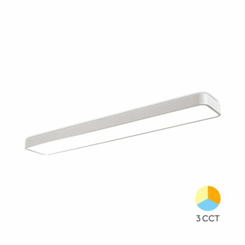 Plafonnier LED décoratif blanc BRAYTRON 45W avec température de couleur 3EN1, idéal pour salon et bureau