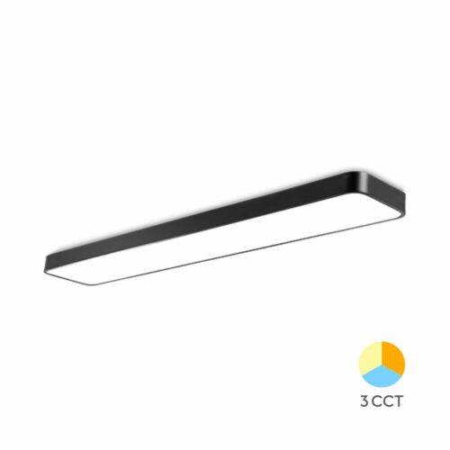 Plafonnier LED décoratif BRAYTRON noir 45W avec lumière 3IN1 – 4650 lm, IP20