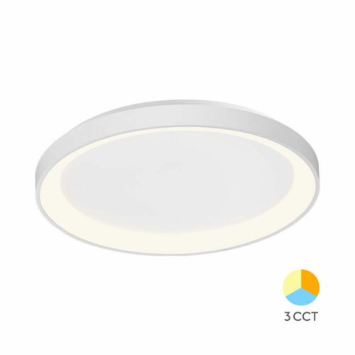 Plafonnier LED Bella 36W blanc moderne - Éclairage puissant 4260lm technologie 3IN1
