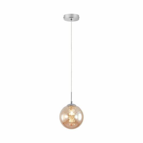 Suspension décorative BRAYTRON ambre 1xG9 – luminaire compact au style épuré
