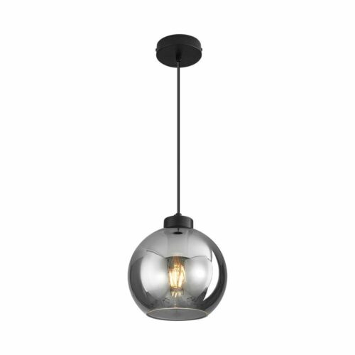 Suspension BRAYTRON BV01-00050 avec douille E27 et abat-jour en verre fumé élégant
