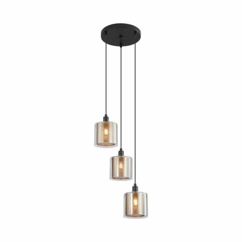 Suspension décorative en cuivre avec 3 douilles E14 pour usage intérieur – Modèle BV01-00081