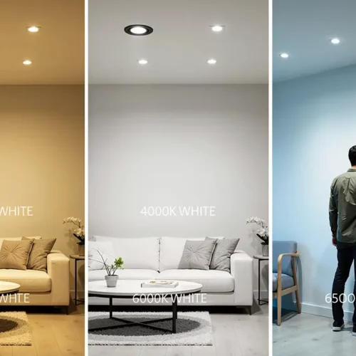 Spot LED Braytron 3 en 1 encastré au plafond avec sélecteur de température de couleur