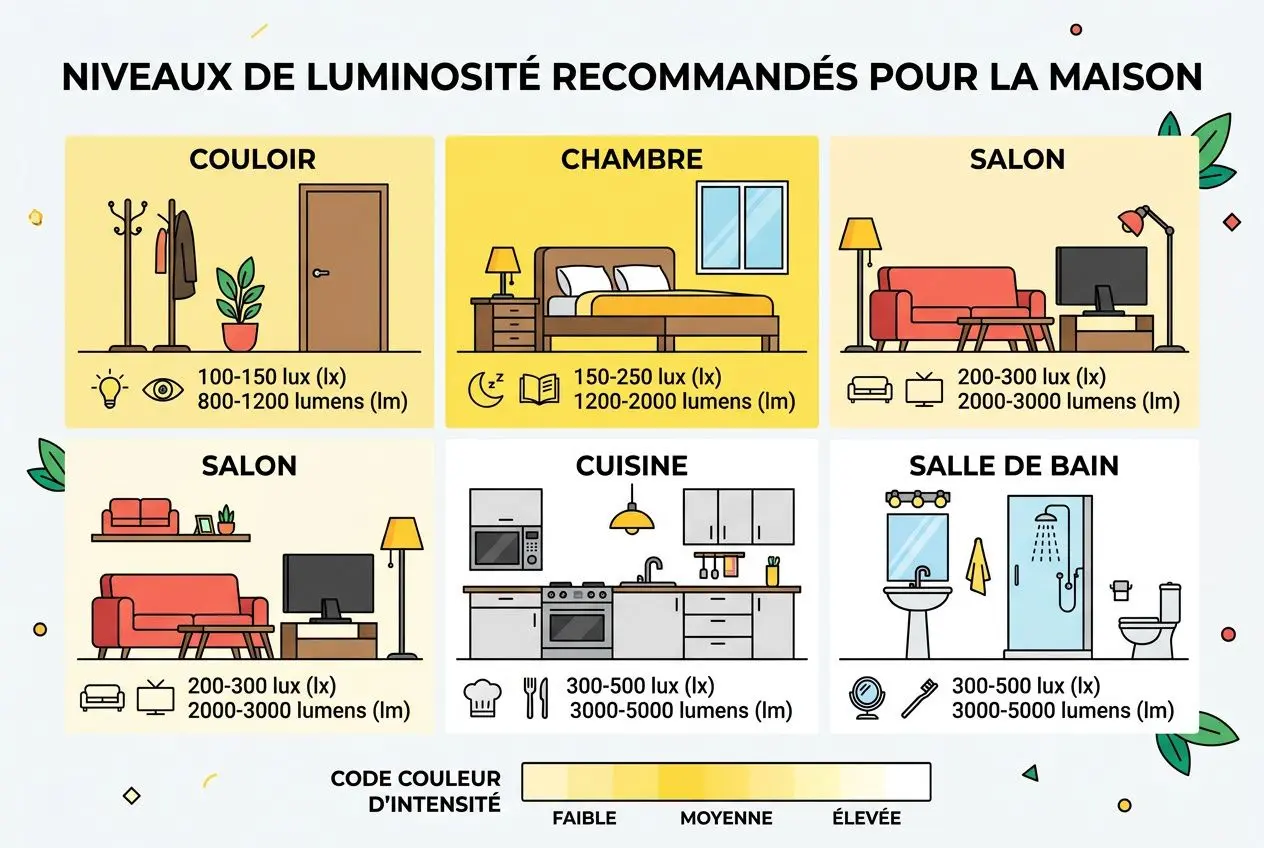 Recommandations lumens par pièce