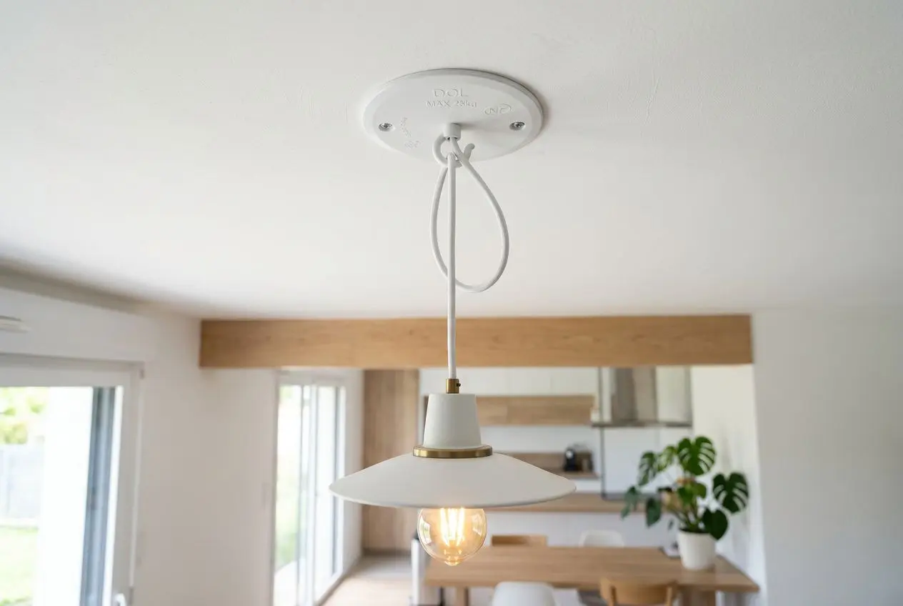 Boîtier DCL au plafond avec suspension blanche