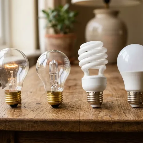 Comparaison des types d'ampoules