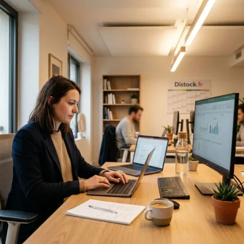 Éclairage LED professionnel dans un bureau moderne