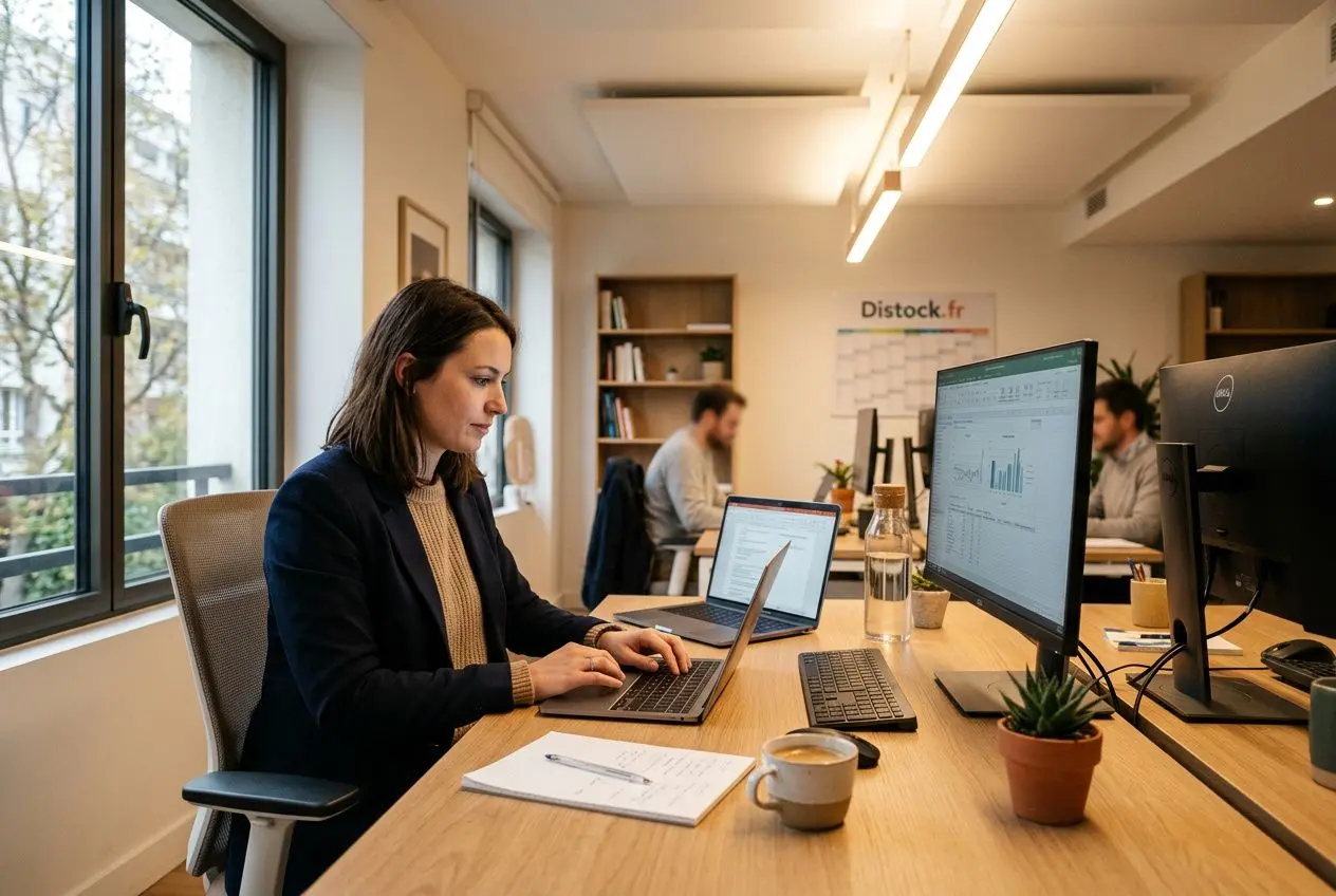 Éclairage LED professionnel dans un bureau moderne